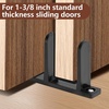 image:image4 Pack Siding Closet Door Floor Guide White Sliding Closet Door Hardware  ABS Sliding Door Bottom Guide Fit for 138 Thick Door Universal Closet Door Guides for Cabinet FloorBlack