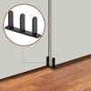 image:image4 Pack Siding Closet Door Floor Guide White Sliding Closet Door Hardware  ABS Sliding Door Bottom Guide Fit for 138 Thick Door Universal Closet Door Guides for Cabinet FloorBlack
