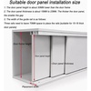 image:imageAdjustable Triple Track Sliding Door Hardware Kit  1024in Aluminum Rails for Wardrobe Room Divider and Cabinet Doors  Easy Flush Mount Installation 512in130cm71in180cm