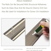 image:imageAdjustable Triple Track Sliding Door Hardware Kit  1024in Aluminum Rails for Wardrobe Room Divider and Cabinet Doors  Easy Flush Mount Installation 512in130cm71in180cm