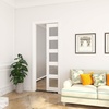 image:imageJUBEST 8FT Commercial Grade Pocket Door Hardware and Track Set with Soft Close Mechanism Sliding Door Hardware for Door Wide 2448 Durable and Smoothly Easy to Install6 Feet