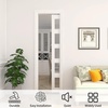 image:imageJUBEST 8FT Commercial Grade Pocket Door Hardware and Track Set with Soft Close Mechanism Sliding Door Hardware for Door Wide 2448 Durable and Smoothly Easy to Install5 Feet