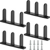 image:image4 Pack Siding Closet Door Floor Guide White Sliding Closet Door Hardware  ABS Sliding Door Bottom Guide Fit for 138 Thick Door Universal Closet Door Guides for Cabinet FloorBlack