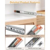 image:imageChibery 20 Side Mount Soft Close Drawer Slides Full Extension 6 Pairs  HeavyDuty 100 Lbs Metal Ball Bearing Runners Smooth Slow Quiet Self Closing Glides Tracks for Kitchen Cabinets Dressers12 Inch