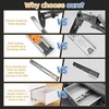 image:imageFurniware 5 Pair 16 Inch Soft Close Drawer Slides Side Mount 3 Fold Full Extension Ball Bearing Heavy Duty Cabinet Drawer Glide Quiet Smooth Close Kitchen Cabinet Rails 100 LB Capacity24 Inch