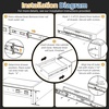 image:imageFurniware 5 Pair 16 Inch Soft Close Drawer Slides Side Mount 3 Fold Full Extension Ball Bearing Heavy Duty Cabinet Drawer Glide Quiet Smooth Close Kitchen Cabinet Rails 100 LB Capacity24 Inch