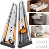 image:imageFurniware 5 Pair 16 Inch Soft Close Drawer Slides Side Mount 3 Fold Full Extension Ball Bearing Heavy Duty Cabinet Drawer Glide Quiet Smooth Close Kitchen Cabinet Rails 100 LB Capacity16 Inch