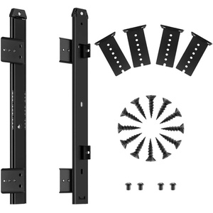 image:imageFRMSAET Heavy Duty Under Mount 12141618 inch Drawer Slides16 inch Black  Thickened Metal Rails Ball Bearing Cabinet Hardware for Cabinet DrawerKeyboard DrawerTool Drawer with Adjustable HeightBlack