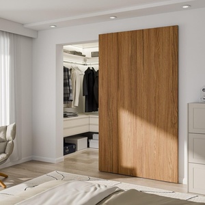 image:imageCCJH 36 Concealed Sliding Barn Door Hardware with Soft Close Mechanism Trackless Sliding Door Kit Aluminum Hidden Track for Interior Wooden Door Door is Not Included38 Track Kit