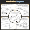 image:imageFurniware 40 36 30 24 20 18 Inch Heavy Duty Locking Drawer Slides 265 lb Load Capacity 1 Pair Full Extension Ball Bearing Drawer Glides Side Mount Rail RV Industrial Tool Box Runner 36 Inch18 Inch