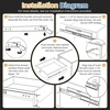 image:imageFurniware 40 36 30 24 20 18 Inch Heavy Duty Locking Drawer Slides 265 lb Load Capacity 1 Pair Full Extension Ball Bearing Drawer Glides Side Mount Rail RV Industrial Tool Box Runner 36 Inch18 Inch