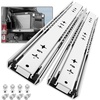 image:imageSHUHANG 1 Pair 150 lb Load Capacity Heavy Duty Drawer Slides 16 Inch Full Extension Ball Bearing Rails Side Mount Cabinet Glides RV Tool Box Runners12 Inch