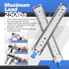 image:imageSHUHANG 1 Pair 150 lb Load Capacity Heavy Duty Drawer Slides 16 Inch Full Extension Ball Bearing Rails Side Mount Cabinet Glides RV Tool Box Runners12 Inch