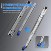 image:imageSLIDEWAY 260 Lbs Heavy Duty Drawer Slides 10 Full Extension Sliding RailsW53mm260LBSwith lock