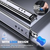 image:imageSLIDEWAY 260 Lbs Heavy Duty Drawer Slides 10 Full Extension Sliding RailsW53mm260LBSwith lock