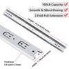 image:imagehomdiy Side Mount Drawer Slides 22 Inch 6 Pairs Heavy Duty 100 LB Capacity14 Inch