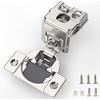 image:imageFurniware 2 Pieces Soft Closing Cabinet Hinges 12 Overlay Cabinet Hardware Hinges Nickel Plated 105 DegreeSatin Nickel  2 Pack