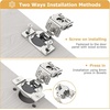 image:imageFurniware 2 Pieces Soft Closing Cabinet Hinges 12 Overlay Cabinet Hardware Hinges Nickel Plated 105 DegreeSatin Nickel  2 Pack