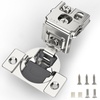 image:imageFurniware 2 Pieces Soft Closing Cabinet Hinges 12 Overlay Cabinet Hardware Hinges Nickel Plated 105 DegreeSatin Nickel  2 Pack
