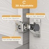 image:imageFurniware 2 Pieces Soft Closing Cabinet Hinges 12 Overlay Cabinet Hardware Hinges Nickel Plated 105 DegreeSatin Nickel  2 Pack