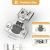 image:imageFurniware 2 Pieces Soft Closing Cabinet Hinges 12 Overlay Cabinet Hardware Hinges Nickel Plated 105 DegreeSatin Nickel  20 Pack