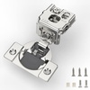 image:imageFurniware 2 Pieces Soft Closing Cabinet Hinges 12 Overlay Cabinet Hardware Hinges Nickel Plated 105 DegreeSatin Nickel  30 Pack