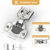 image:imageFurniware 2 Pieces Soft Closing Cabinet Hinges 12 Overlay Cabinet Hardware Hinges Nickel Plated 105 DegreeSatin Nickel  50 Pack