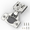 image:imageFurniware 2 Pieces Soft Closing Cabinet Hinges 12 Overlay Cabinet Hardware Hinges Nickel Plated 105 DegreeSatin Nickel  50 Pack