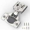 image:imageFurniware 2 Pieces Soft Closing Cabinet Hinges 12 Overlay Cabinet Hardware Hinges Nickel Plated 105 DegreeSatin Nickel  60 Pack