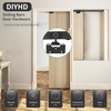image:imageDIYHD 60 Commercial Grade Aluminum Pocket Door Track KitCeiling Mount Box Rail Sliding Door HardwareBlackFit MAX Door Width30in48 Ceiling Track KitNO door