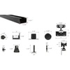 image:imageDIYHD 60 Commercial Grade Aluminum Pocket Door Track KitCeiling Mount Box Rail Sliding Door HardwareBlackFit MAX Door Width30in60 Ceiling Track KitNO door
